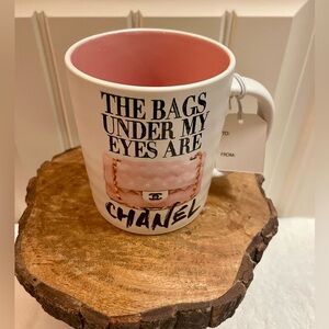Chanel “These Bags Under My Eyes Are Chanel” Ceramic Mug NWT’s